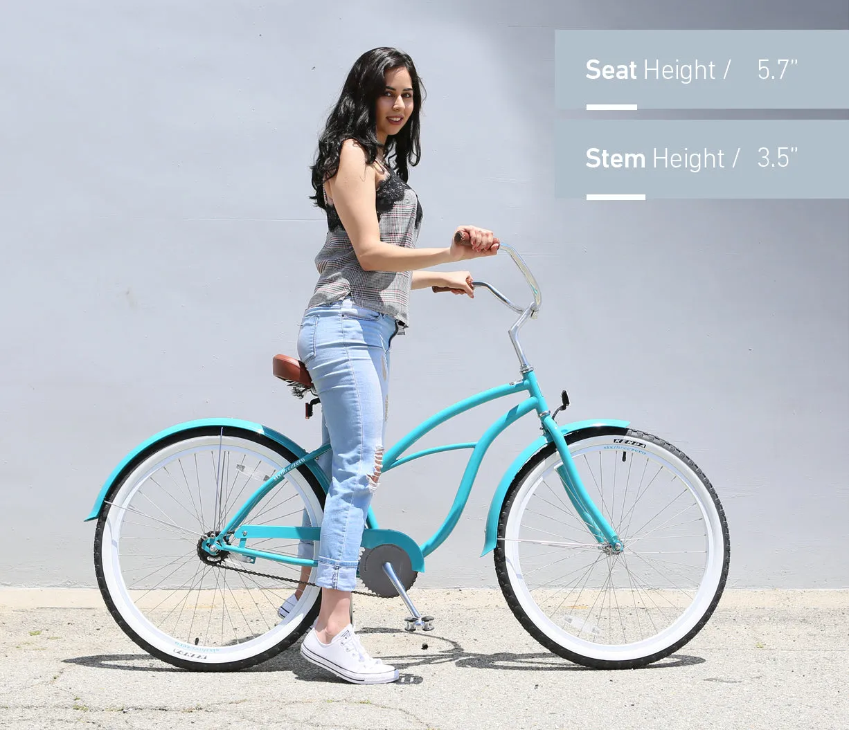 sixthreezero Classic Edition 7 Speed Women's Beach Cruiser Bicycle