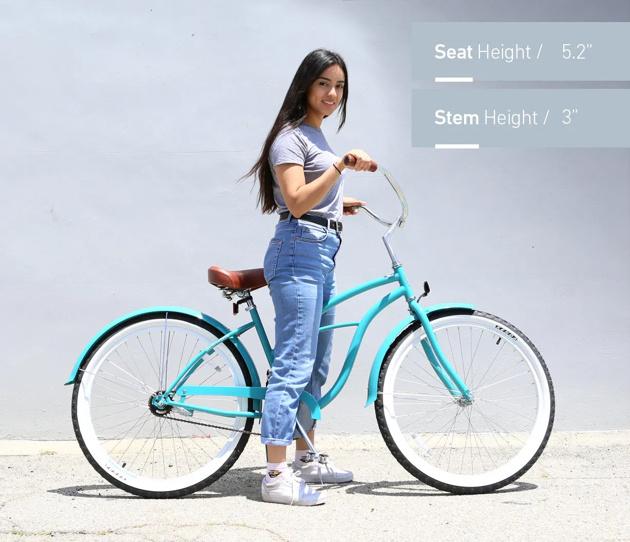 sixthreezero Classic Edition 7 Speed Women's Beach Cruiser Bicycle