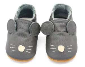 Soft Leather Baby Shoes and Mouse Baby booties