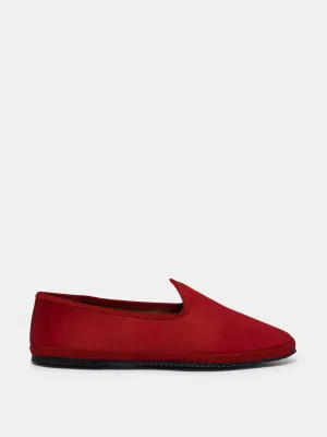 Soft Venetian Slipper / Scarlet Red Satin