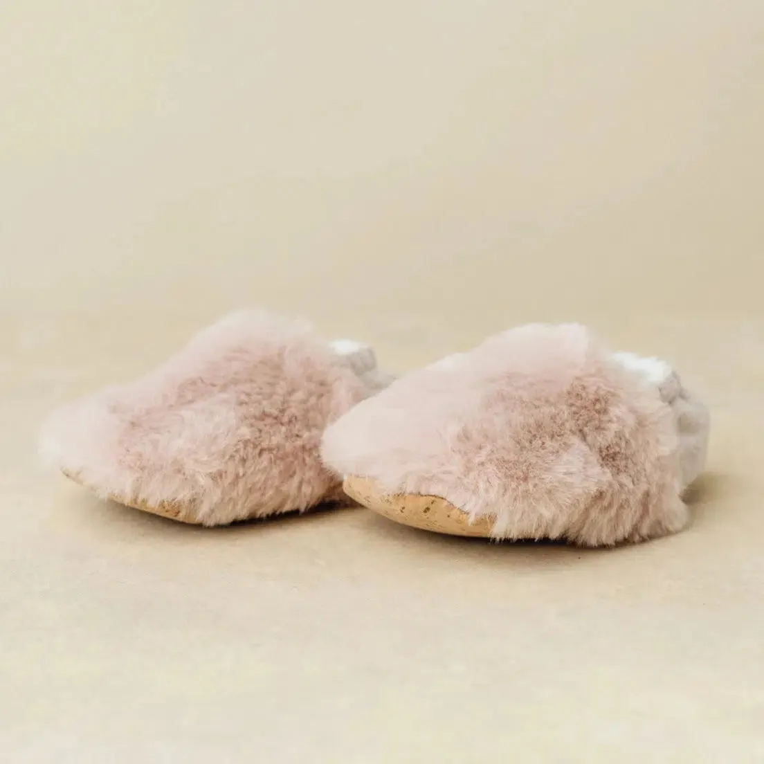 SoftSoul Footware - Faux Fur Slippers - Light Pink