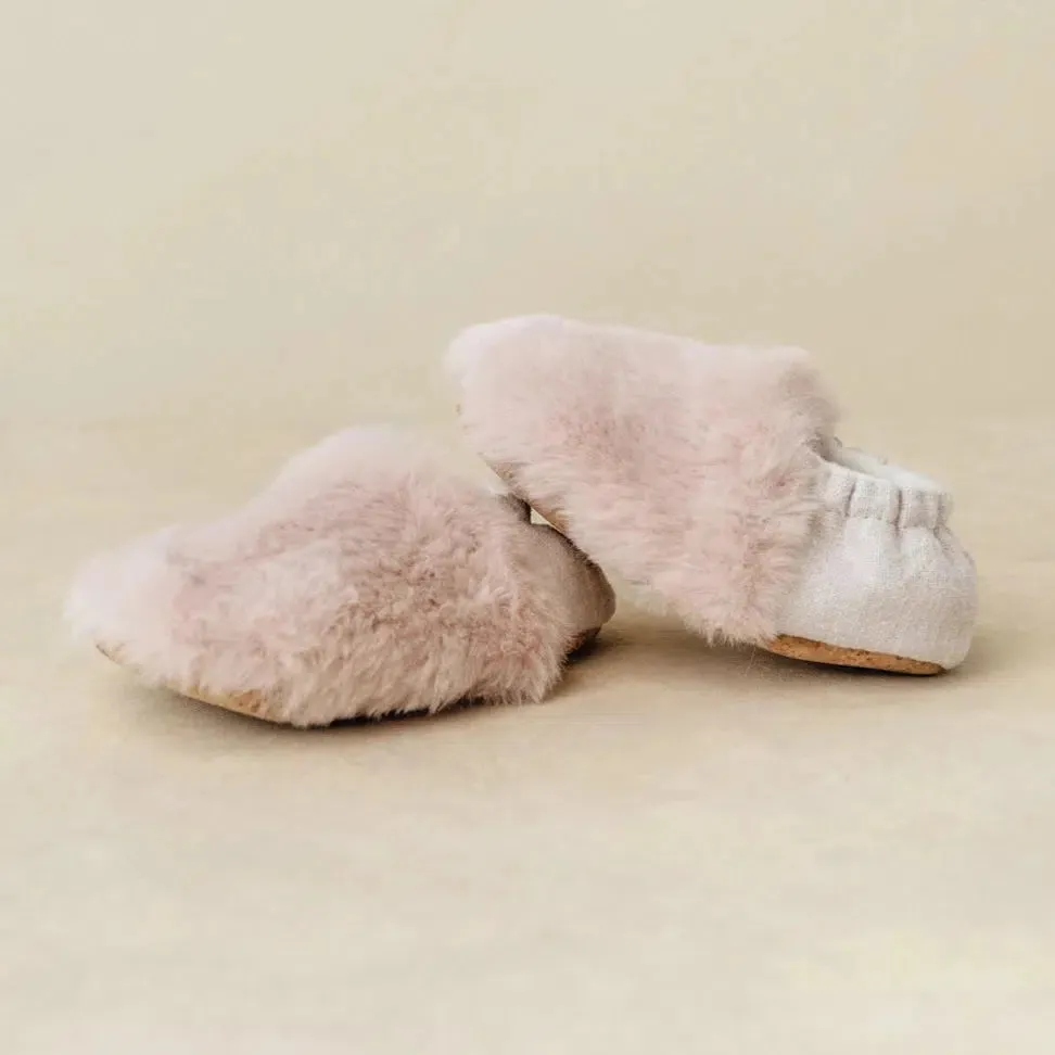 SoftSoul Footware - Faux Fur Slippers - Light Pink