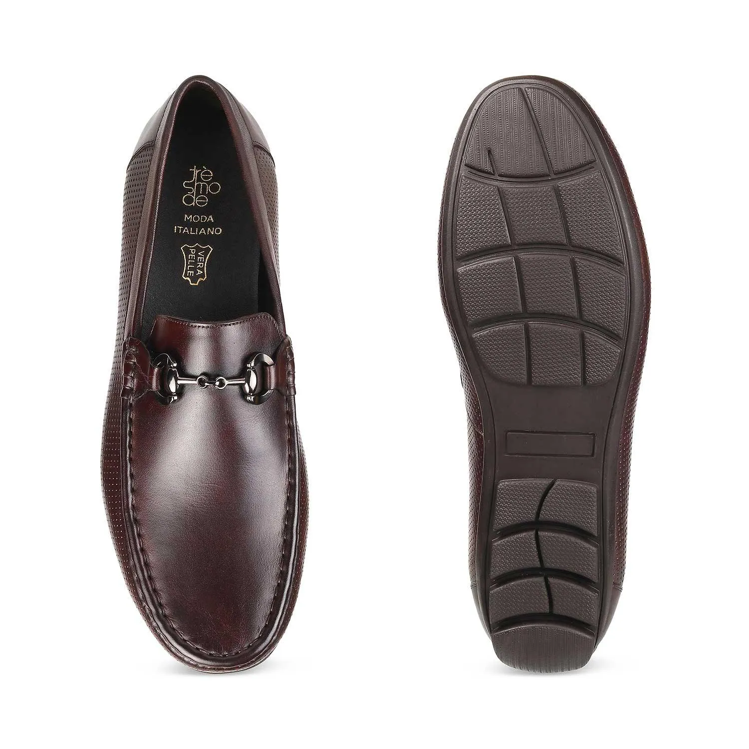 The Otterdam Brown Men's Leather Driving Loafers