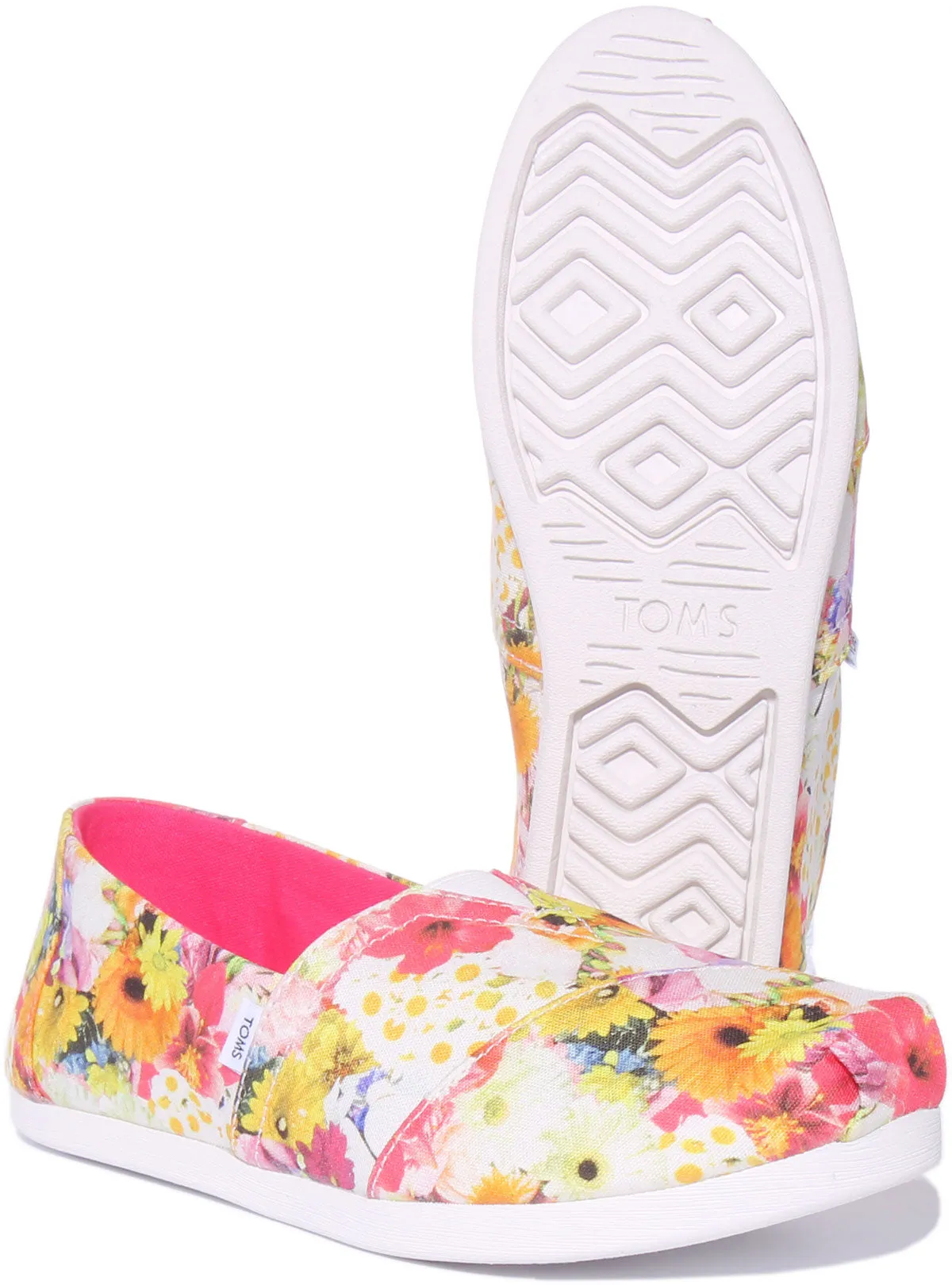 Toms Alpargata In White Floral For Women