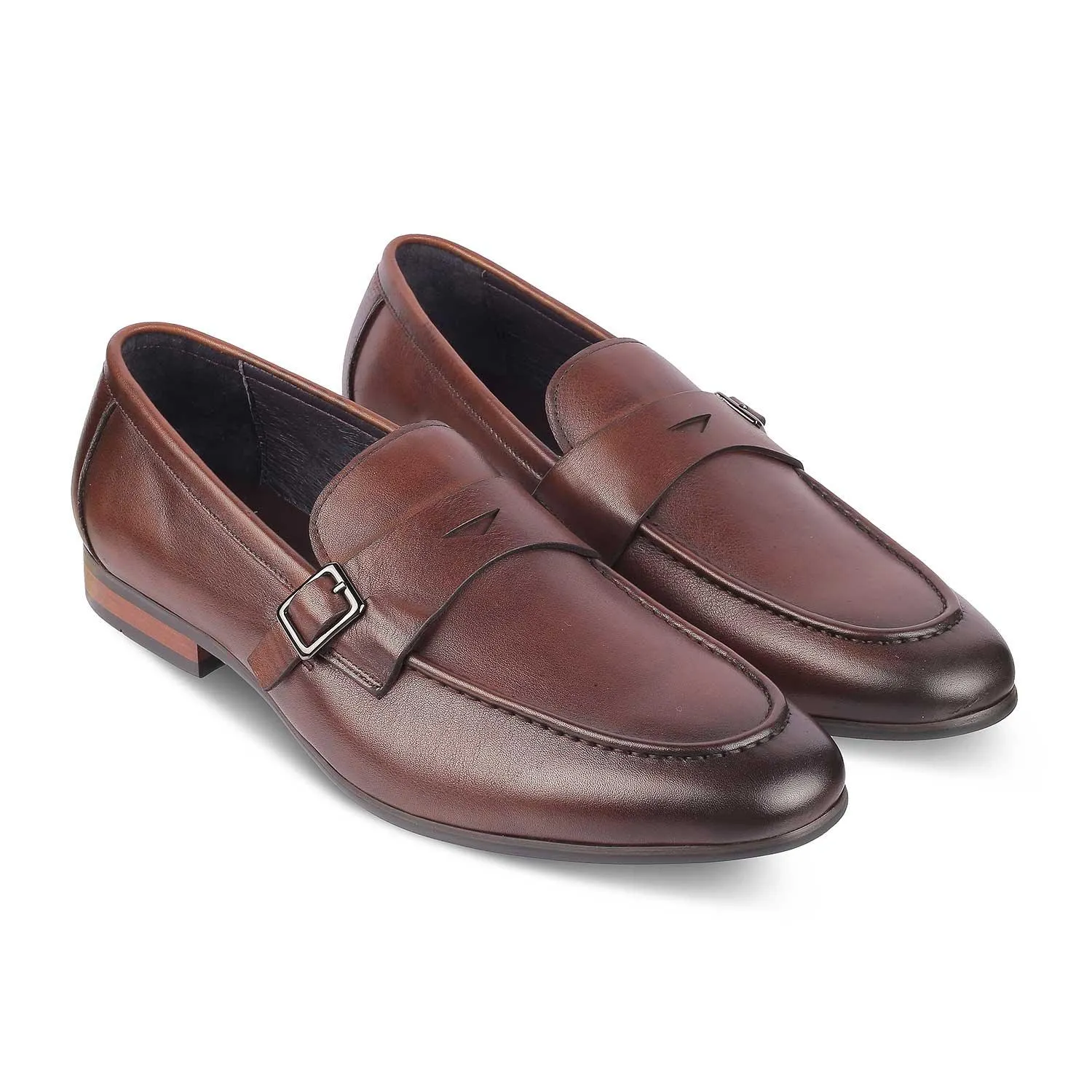 Tresmode Neno Brown Men's Leather Loafers