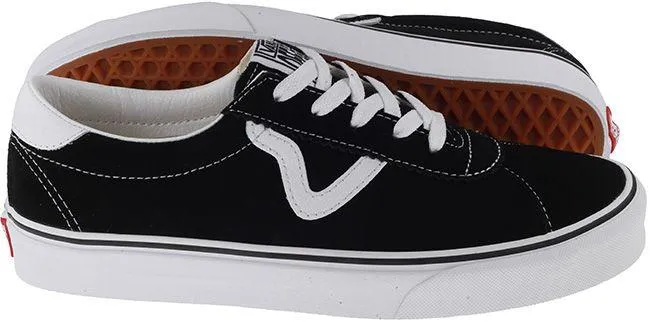 Vans Trainers Mens Sport Suede Black White