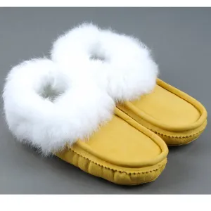 Women's Buttersoft Cowhide Moccassin w/ Rabbit Trim