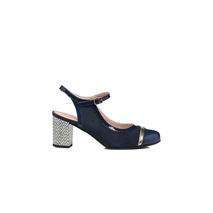 Womens Dorking Rodin Slingback in Lamina Blue