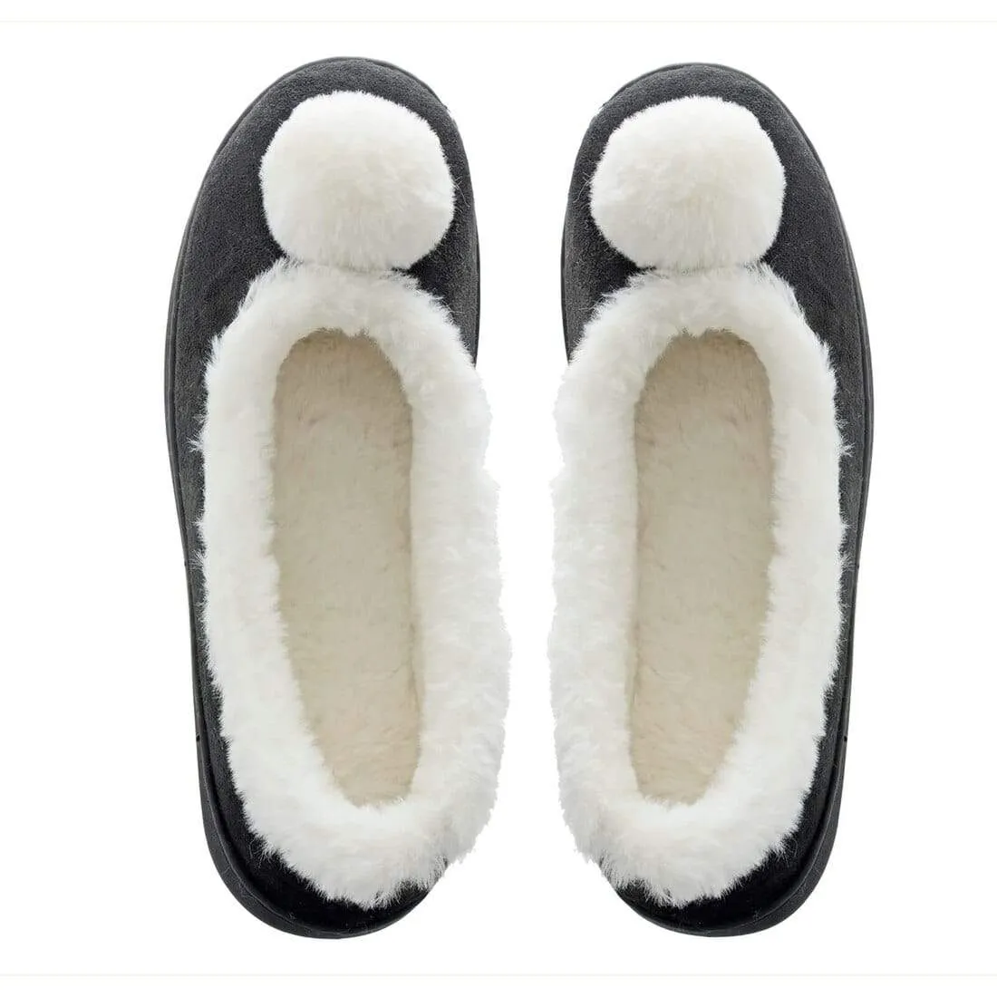 Womens Full Slippers Microsuede Soft Fur Lining Non-Slip