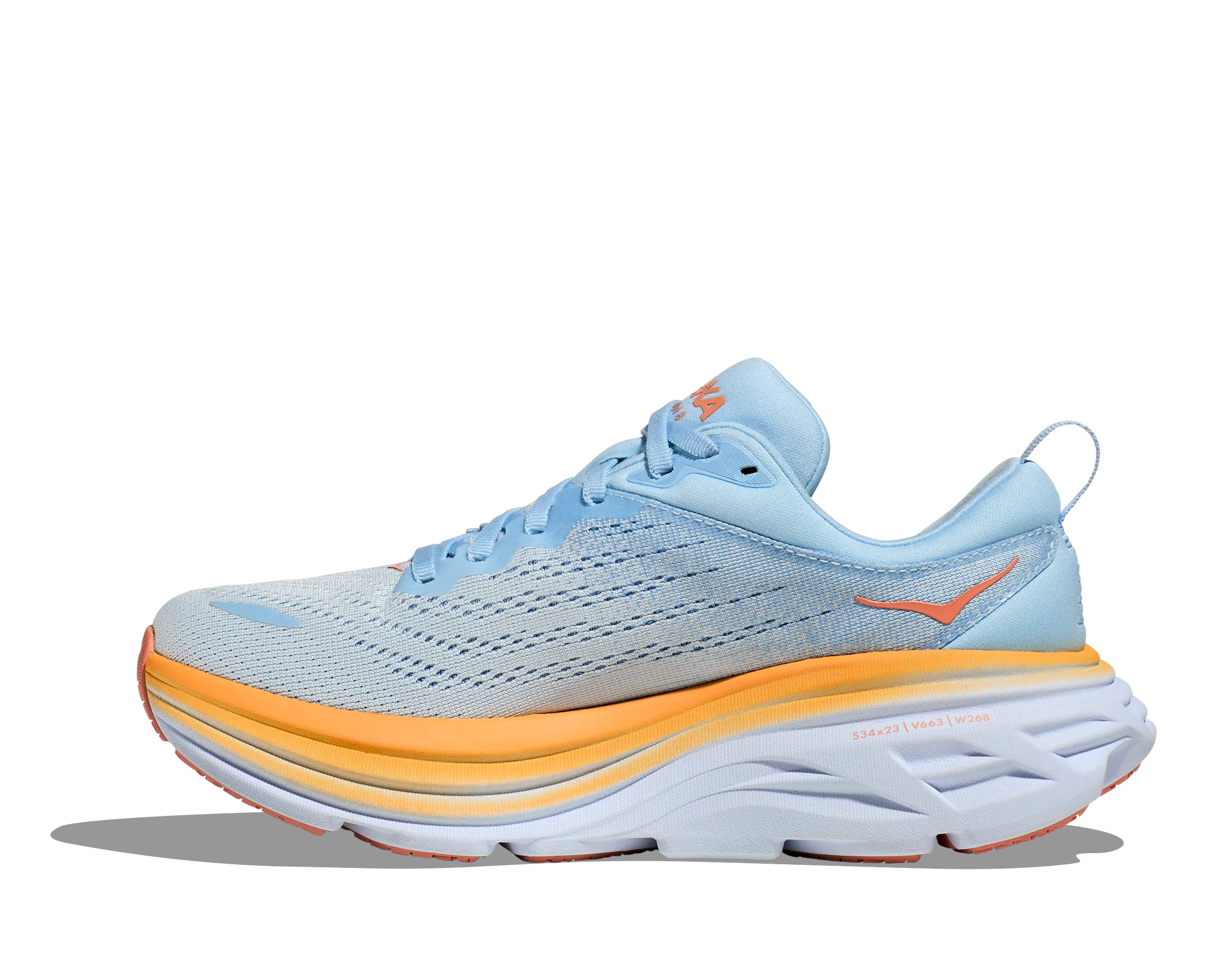 Women's Hoka Bondi 8 Color: Summer Song / Country Air (WIDE WIDTH)