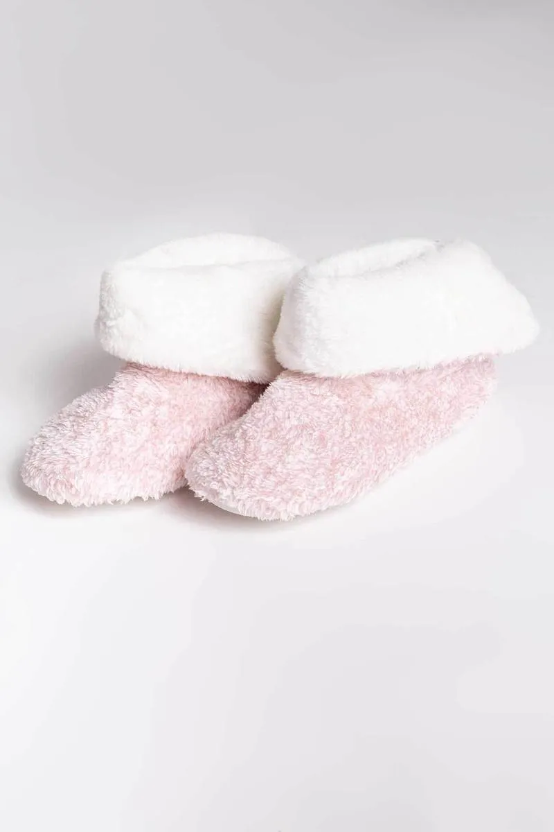 Women's PJ Salvage | Plush Bootie Slippers | Rose Quartz