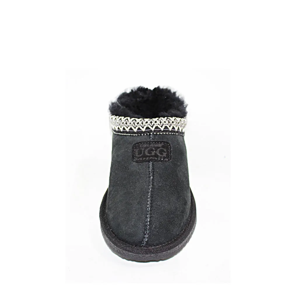 Yani Sheepskin Ugg Slippers - Black